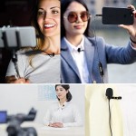 19 Feet Lavalier Microphone for Canon iPhone Podcast, Omnidirectional Condenser Recording Mic for Nikon Sony iPhone 8 8 plus 7 6 6s Plus DSLR Camcorder Audio Recorder Youtube Interview Video