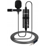 19 Feet Lavalier Microphone for Canon iPhone Podcast, Omnidirectional Condenser Recording Mic for Nikon Sony iPhone 8 8 plus 7 6 6s Plus DSLR Camcorder Audio Recorder Youtube Interview Video