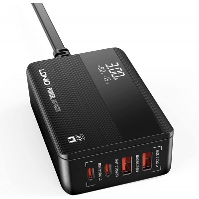 USB C Charger, LDNIO 65W 4-Port USB C Wall Charger with PD3.0+QC4.0, Multiport PPS Fast Charger USB C Charging Station Compatible with MacBook Pro/Air, iPad, Laptops, iPhone, Galaxy, Pixel and More