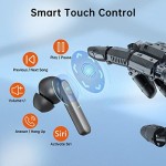 Wireless Earbuds, Bluetooth 5.0 Headphones 30Hrs Playtime with USB-C Fast Charging Case, IPX7 Waterproof Earphones, TWS in Ear Stereo Headset Built-in Mic for iPhone/Android